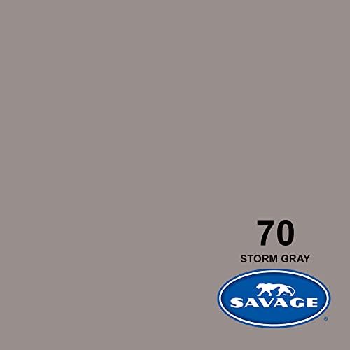 Фон за снимки от безшевни хартия Savage - Цвят # 70 Storm Gray, Размер 53 см в ширина и 36 фута дължина, на Фона на видео в YouTube, стрийминг, интервюта и портрети - Произведено в САЩ