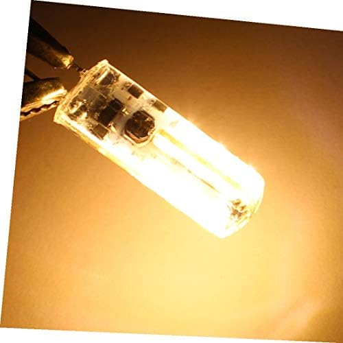 X-DREE 2 елемента AC/DC 12 1,5 W G4 3014SMD Led царевичен крушка 24-led силиконова лампа Топъл бял цвят (2 елемента AC/DC 12 1,5 W G4 3014SMD Bombilla LED Lámpara de silicona 24-LED BLANC-O cálido