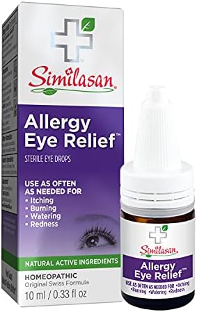 Капки за очи Similasan Allergy Eye Relief, 0,33 мл, бутилка, за временно облекчаване на зачервяване на очите, сърбеж в очите, парене в очите и слезотечения