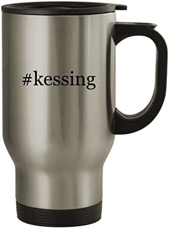 Подарък дрънкулки #kessing - Пътна Чаша от Неръждаема Стомана с тегло 14 грама, Сребрист