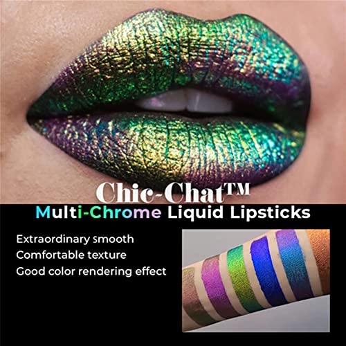 Течно червило RJDJ Chic-Chat Multi-Chrome, Течни червила Chic Chat Multi Chrome, Течни червила Multi Chrome от Chaotic Cosmetics, Хромирана пръчка за сенки за очи (01)