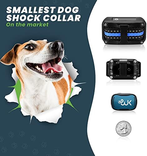 Wiggle Кралство - най-малкият в света нашийник за малки кучета със звук, вибрация и амортизация (тъмно синьо)