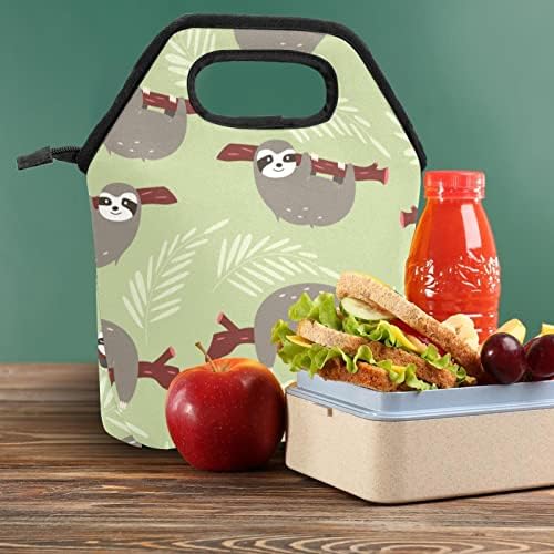 Дамски Чанта за обяд GUEROTKR, Кутия за Обяд за мъже, Дамски Кутия за Обяд, зелен модел под формата на листата на животните