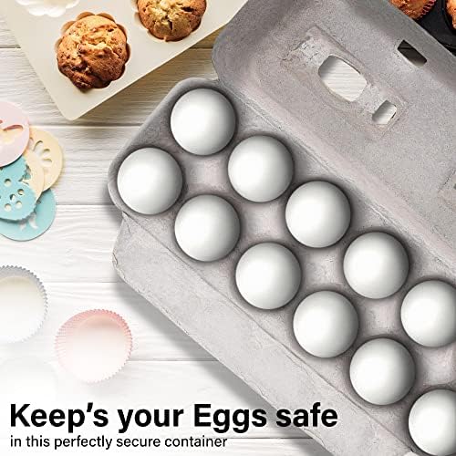 Празните картонени кутии за яйца от естествена целулоза могат да се настанят до дванадесет яйца - 1 килограм, а биоразградими картонени кутии от целулозни влакна за яйца от MT Products могат да се настанят до 30 големи