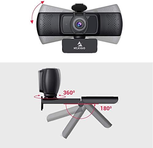 Потоковая бизнес-уеб камера NexiGo N930P 1080P със софтуер, микрофон и капачка, автофокус, HD USB уеб камера, за мащабиране на YouTube, Skype, FaceTime (обновена)