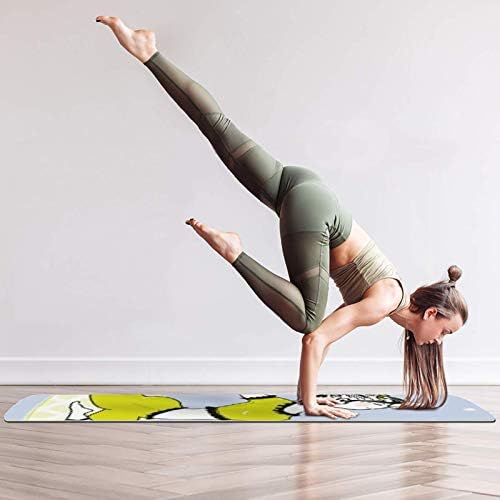 Unicey Yoga Stretching Дебел Нескользящий подложка за упражнения и фитнес 1/4 за Йога, Пилатес и фитнес на пода (61x183 см)