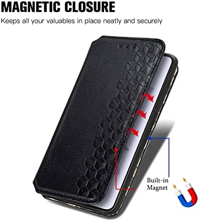 Калъф за телефон HongLiang, флип калъф за телефон Xiaomi Redmi K60 Pro, една чанта-портфейл, държач за карти [Вътрешен защитен калъф от TPU], Магнитен калъф-награда от изкуствена кожа, флип-портфейл, чанта за телефон
