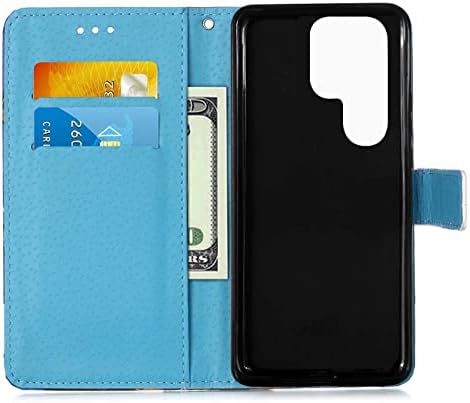 IMEIKONST Samsung Galaxy S23 Ultra Case tylish Цветни Портфейл от изкуствена кожа с панти на капака, Държач за карти, Поставка, Магнитна капачка в стила на книгата, която е Съвместима с Samsung Galaxy S23 Ultra Love