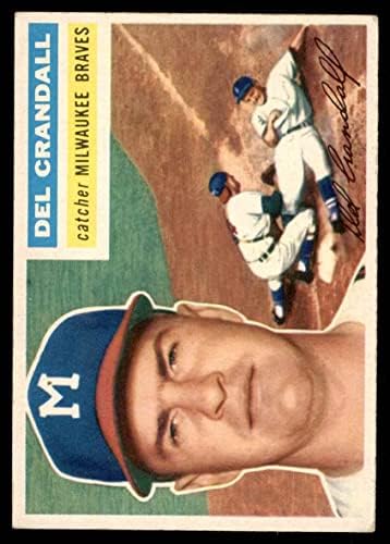 1956 Topps # 175 WHT Дел Крэндалл Милуоки Брейвз (Бейзболна картичка) (Бяла спин) VG Брейвз