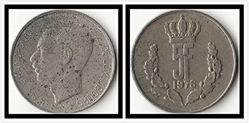 Европейският Европейския Люксембург Година на производство монета от 5 франка Случайни Чуждестранни Монети Възпоменателна монета в 5 франка 1986-88 година на издаване Айде чуждестранните монети