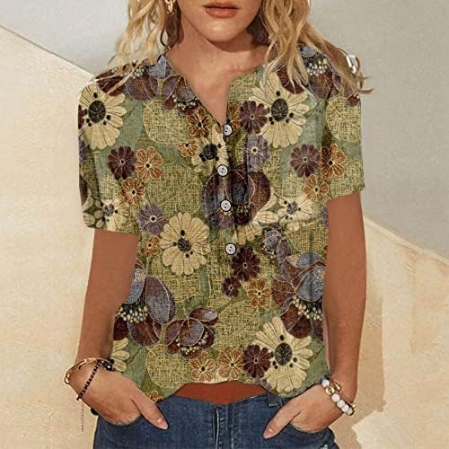 Блуза-Риза копчета за момичета Есен-Лятото с Къс ръкав 2023, Дрехи за късна закуска с кръгло деколте, га ГА