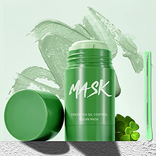 Маска за лице със зелен чай, Почистваща Маска за лице, маска на Кал-стик, обогатена с екстракт от зелен чай, Екстракт от Centella asiatica, Дълбоко Почиства Порите, Овлажнява