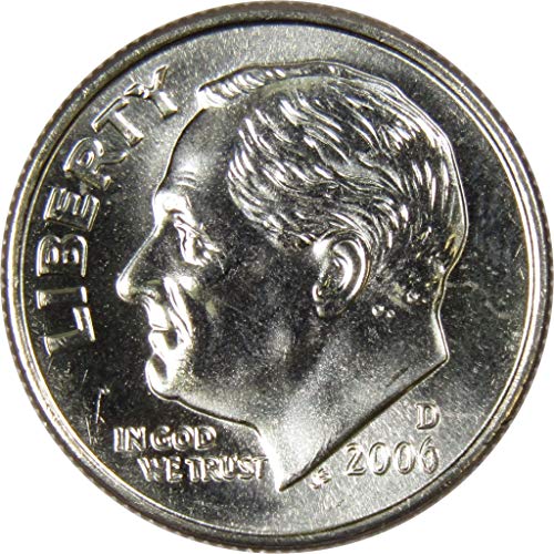 2006 D Десятицентовик Рузвелт, БУ, Не Циркулационни Монети, Монетен двор на Щата 10в, са подбрани Монета в САЩ