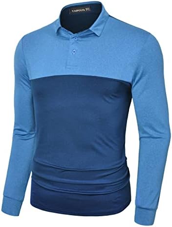 Мъжки бързо съхнещи Риза за голф TAPULCO, Ежедневни Спортни Тениски-Поло яка-часова