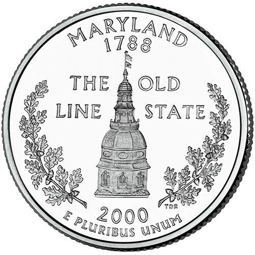 2000 D BU Избор тримесечие на щата Мериленд Необращенный Монетен двор на САЩ