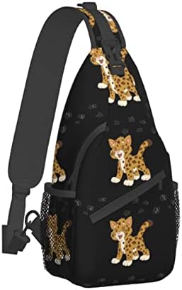 Диагонално Чанта OCELIO Сладко Бебе на Jaguar за Почивка, Раница-прашка с Едно рамо, Подходящ За пътуване и Туризъм, Нагрудная чанта, Раница