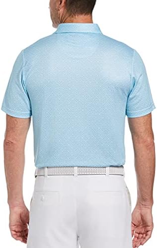 Мъжка риза с къси ръкави за голф с Двойно Трикотажным Принтом PGA TOUR с Къс Ръкав и Защита От Слънцето