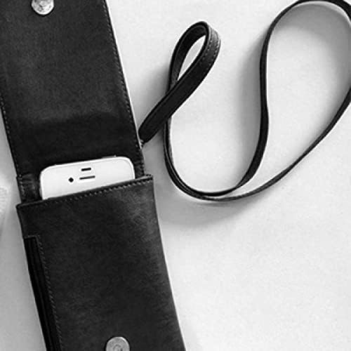 Обичайният Модел На Дървото Странно Телефон В Чантата Си Портфейл Окачен Мобилен Калъф Черен Джоба