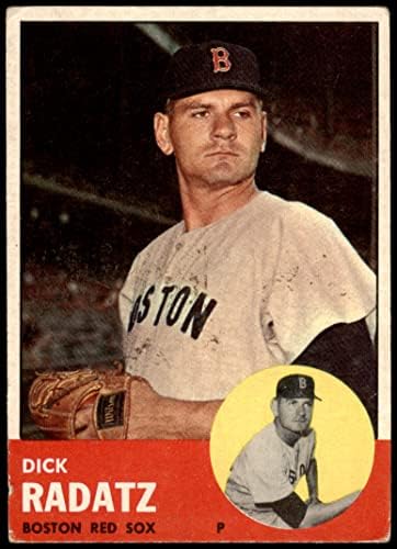 1963 Topps 363 Дик Радатц на Бостън Ред Сокс (Бейзболна картичка) VG+ Ред Сокс