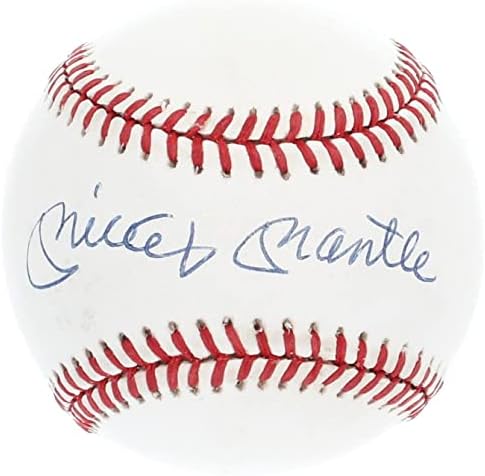Мики Мэнтл подписа Бейзболни топки на Американската лига бейзбол PSA DNA Auto Graded MINT 9 е С Автограф