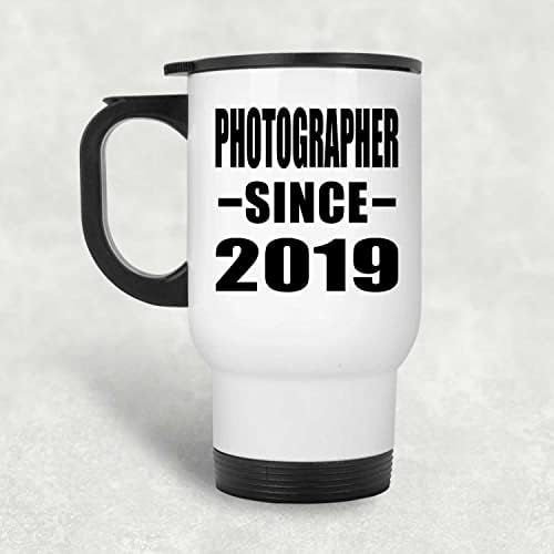Designsify Photographer С 2019 г., Бяла Чаша за Пътуване, 14 грама, на Изолиран Чаша от Неръждаема Стомана, Подаръци за Рожден Ден, Годишнина, Коледа, Деня на Бащи и Майки