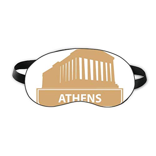 Атина Гърция Жълто Ориентир Модел Sleep Eye Shield Мека Нощна Превръзка На Очите Козирка На Кутията