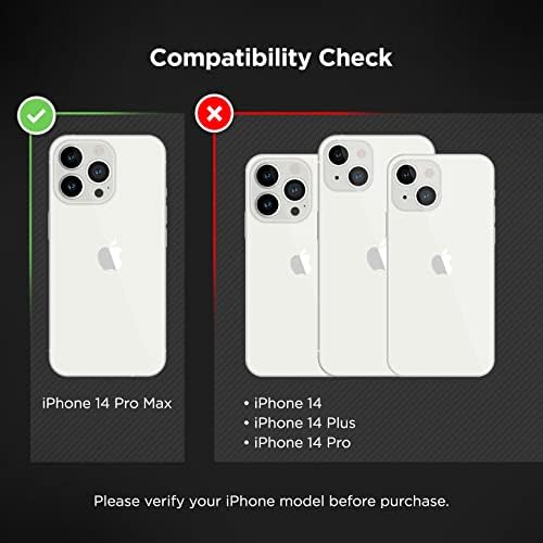 Портфейл-томе в джоба MagSafe за iPhone 14 PRO MAX подвижен държач за карти и защитно фолио за екрана (черен)