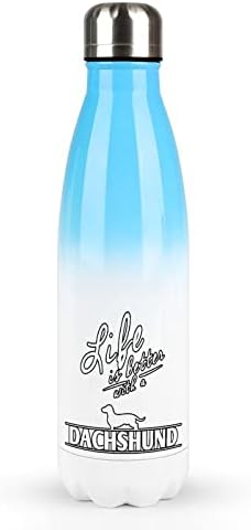 За по-добър живот с по спортна бутилка за вода Dachshund 17 унции във формата На Кола с вакуумна изолация от Неръждаема Стомана Множество Спортни Колба
