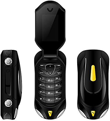 Tuanzi F1 Най-малкият Флип мобилен телефон F1 Отключени GSM 2G мини-telephone 32 MB + 32 MB MTK6261 300 ма Мини Bluetooth-Резервната Ръчен Преносим мобилен телефон, Подарък за дете (F18 Черен)