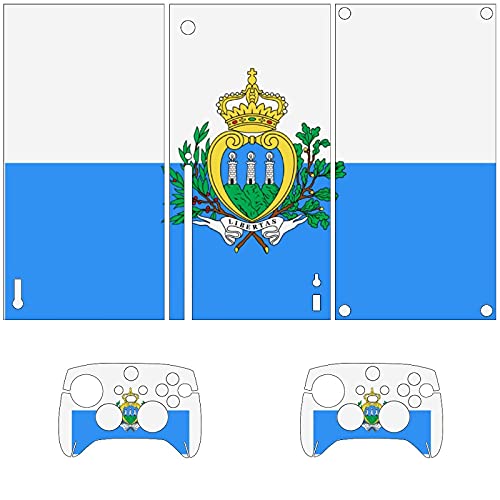 Знаме на Сан Марино Скинове за конзолата Xbox серия X И контролер Vinyl Стикер на кожата, Стикер-калъф За опаковане (Xbox X серия)