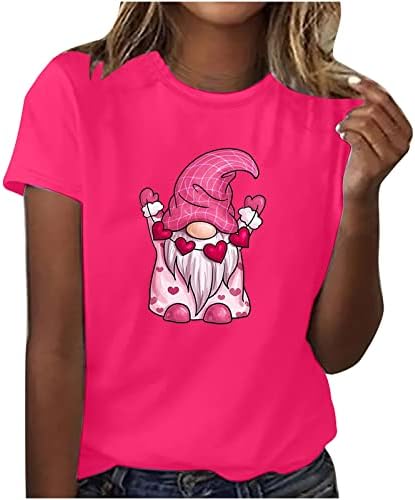 Блуза-Риза с къс ръкав за Лейди Есен-Лято Комфорт Цвят 2023 Облекло Модерен Памук Топ с Кръгло Деколте и Графичен Дизайн за Късна закуска BJ