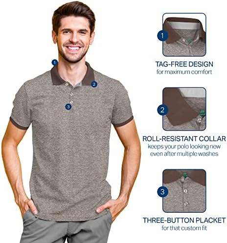 Мъжки ризи с къси ръкави за голф Mio Marino - Dry Fit - Ультратонкая дишаща материя