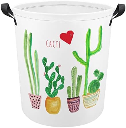 Кактуси Cactus Love Кошница за дрехи, Сгъваема Висока Кошница за Дрехи с Дръжки Чанта За Съхранение