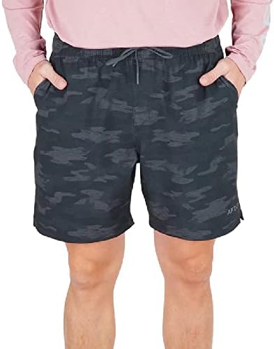 Мъжки къси панталони за волейбол в камуфлаж AFTCO Blitz - Black Camo Blur - M233-би би си
