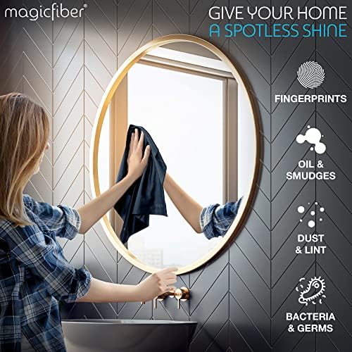 MagicFiber Много Голяма кърпичка за почистване от микрофибър - Плат premium за телевизори, екрани, прозорци, огледала и много Други