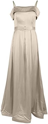 Дамско Модно Вечерно Винтажное рокля TREBIN с Цветен Модел и Къс Ръкав, Тънка Дълга Рокля Сватба