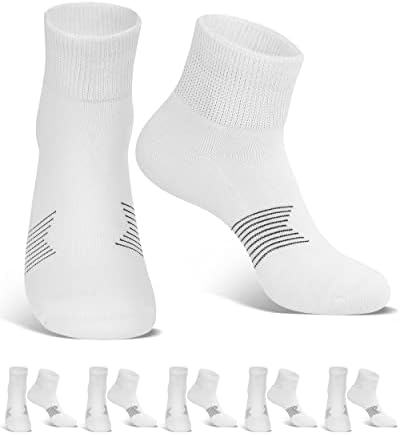 Диабет чорапи TENYSAF за мъже и Жени: 6 Чифта Памучни Безшевни Чорапи на Щиколотках с Нищо не Обязывающим езда