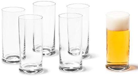 Чаша за бира LEONARDO K18 063032, прозрачен, Размер: Диаметър 2,8 х височина 6,1 инча (7 х 15.5 см), Бирена чаша, 12,8 течни унции (380 мл), опаковка от 6