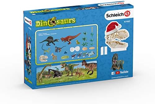 Schleich North America 97982 Адвент-Календар с Динозаври на 2019 година, Многоцветен