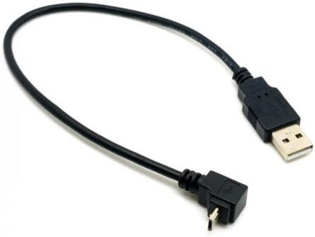 Кабел 2 елемента USB 2.0 plug към Micro USB нагоре и надолу под ъгъл от 90 градуса кабел 30 cm за мобилен телефон, таблет