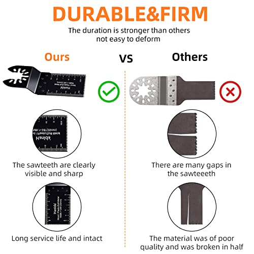 Hanida 122 Бр. Метални Осциллирующие Пильные Платна, Multitools за дърво и пластмаса, Быстроразъемные Осциллирующие Инструментални Платна са Подходящи За Фейн Multimaster Porter Кабел Черно и Decker Bosch Dremel Ryobi