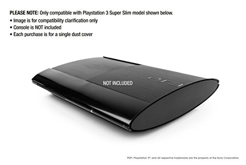 Прахоустойчив калъф за Playstation 3 Super Slim от Foamy Lizard ® TexoShield (TM), найлонов прахоустойчив калъф премиум-клас с мека подплата за PS3 Super Slim с заден вход за кабел (странично)