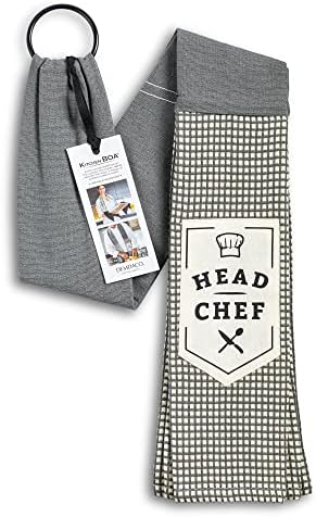 DEMDACO Head Chef Синьо Удължавам Кухненски Кърпи-Боа От Смесовой Памучна кърпа През Рамо