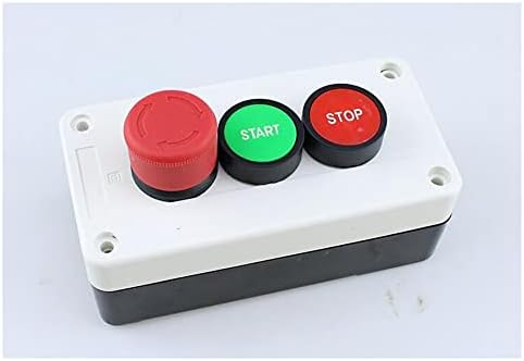 NDJQY NC Аварийно спиране, без Червено-зелено кнопочного прекъсвач станция 600V 10A (Цвят: Старт -Стоп)