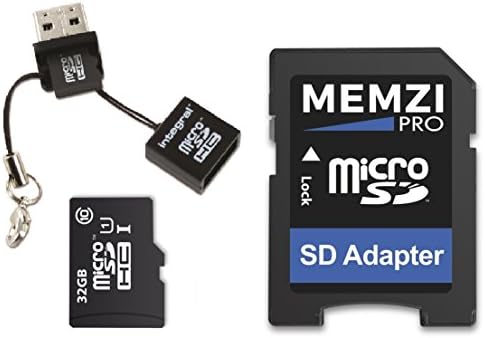 MEMZI PRO 32 GB Class 10 90 MB/s. Карта памет Micro SDHC карта с адаптер за SD и баркод Micro USB за екшън камери EKEN