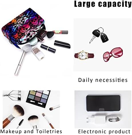 Косметичка TBOUOBT за Жени, козметични чанти, Голям Чанта за Тоалетни Принадлежности, Пътен Подарък, Геометричен Модел под формата на Черепа