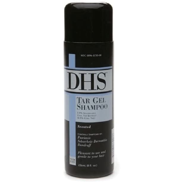 DHS Дегтярный гел-шампоан с аромат на 8 унции (опаковка от 2 броя)