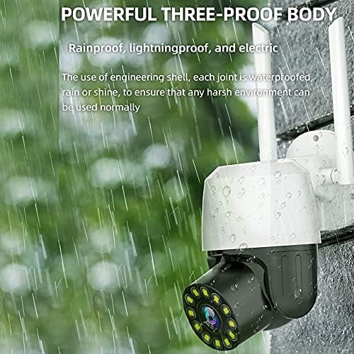 Безжична Външна камера Aitupal, 10-кратно Увеличение, Двупосочен разговор със звук, Проследяване за откриване на движение, Безжични Камери HD 1080P с Пълноцветен Нощно виждане за домашна сигурност