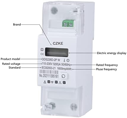 PCGV DDS226D-2Т WiFi Монофазен 65A Din-рейк WiFi Умен Брояч на енергия Таймер за Монитор Консумация на енергия кВтч-метър Ваттметр