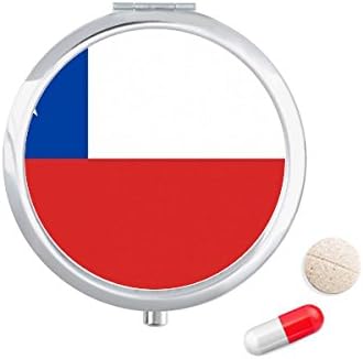 Национално Знаме На Чили Държава В Южна Америка Калъф За Хапчета В Джоба Кутия За Съхранение На Лекарства Контейнер-Опаковка
